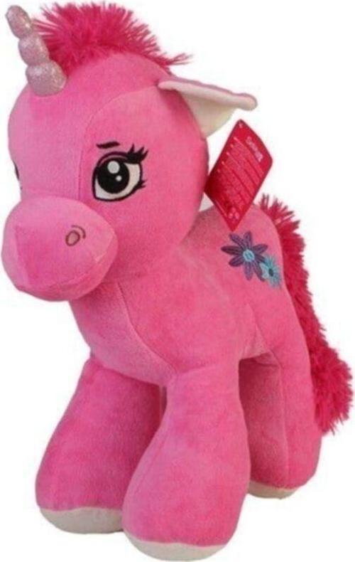 Peluş Boynuzlu At 45  Cm Pembe