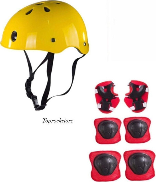 Toprockstore Çocuk Kask Dizlik Dirseklik Kemik Set 7 Parça