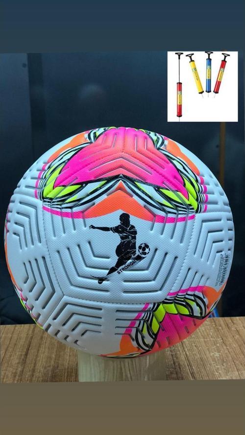Toprockstore Dikişli Futbol Topu A Kalite 5 Numara Şişirme Pompası Hediyeli