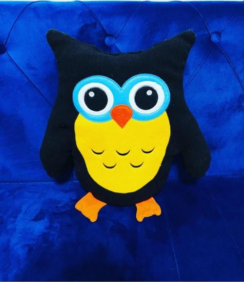 Toprockstore Baykuş Figürlü Yastık 35 Cm