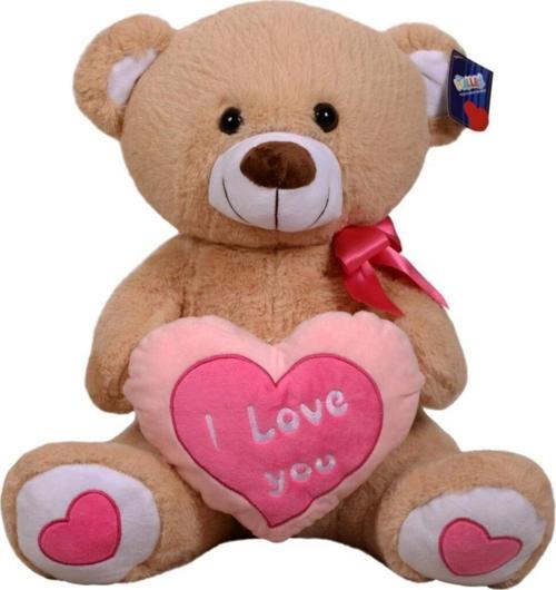 Pof 50 Cm Kalpli Sevimli Ayı Açık Kahverengi