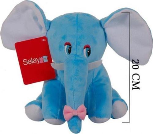 Peluş Fil Oyuncak Uyku Arkadaşı 20 Cm Mavi 1286