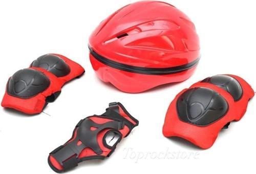 Toprockstore Çocuk Kask Dizlik Dirseklik Eldiven Koruyucu Set 7 Parça
