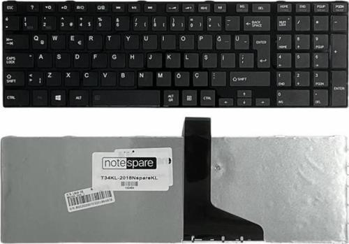 Toshiba Satellite C855-25Q, C855-25T, C855-25W, C855-26H Uyumlu Notebook Klavye Siyah TR