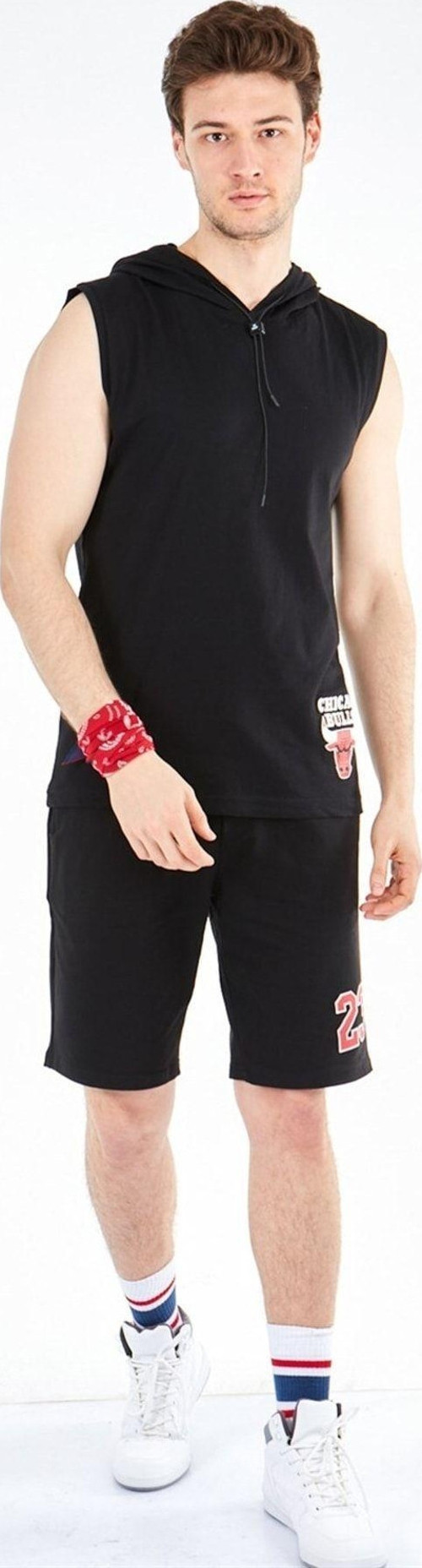 Unisex Siyah Ny Chicago Bulls Basketbol Oversize Unisex Baskılı Atlet