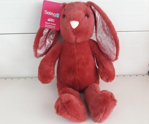 Toprockstore Peluş Oyuncak Kiremit Renk Tavşan 40 Cm