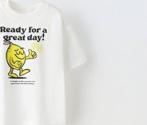 Ready For A Great Day! Baskılı Beyaz Çocuk T-Shırt