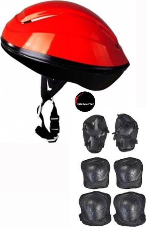 Toprockstore Çocuk Kask Dizlik Dirseklik Ellik Set 7 Parça Scooter Bisiklet Paten Kaykay Koruyucu Set