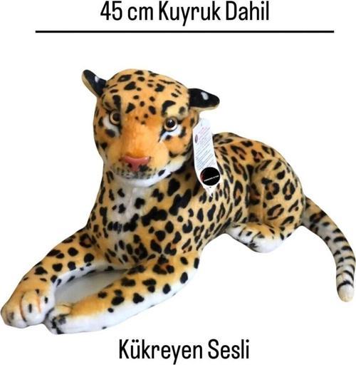 Toprockstore Kükreyen Sesli Peluş Kaplan Peluş Leopar