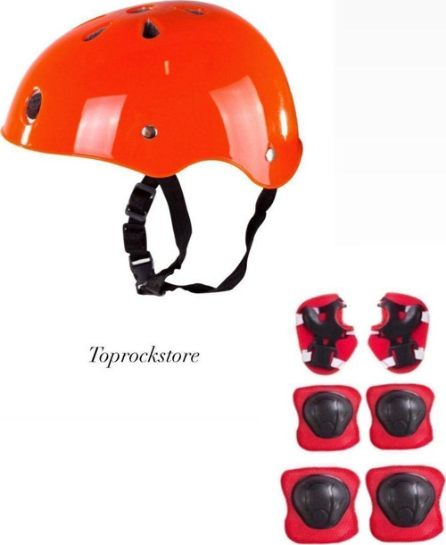 Toprockstore Çocuk Kask Dizlik Dirseklik Kemik Set 7 Parça