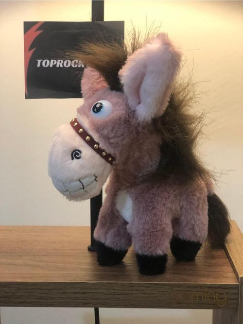 Toprockstore Sevimli Eşek Peluş Oyuncak Gülen Şaşkın Hediyelik Oyuncak Anahtarlık Uyku Arkadaşı 15 Cm