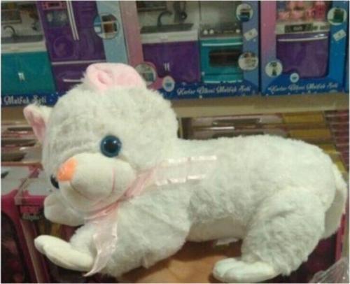 Toprockstore Miyavlayan Sesli Kedi Peluş 35 Cm