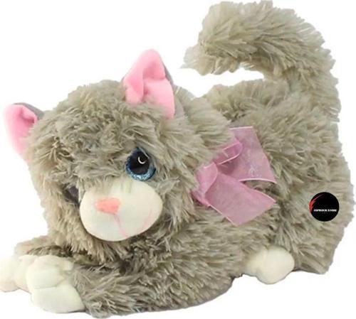 Toprockstore Miyavlayan Sesli Kedi Peluş Oyuncak 30 Cm