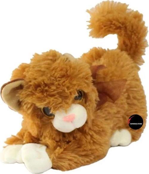 Toprockstore Miyavlayan Sesli Kedi Peluş Oyuncak 30 Cm