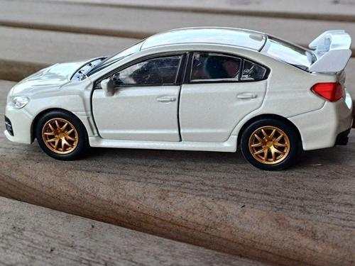 Lisanslı Subaru Wrz Stı Çek Bırak Model Metal Araba (1:34) 43693D Beyaz