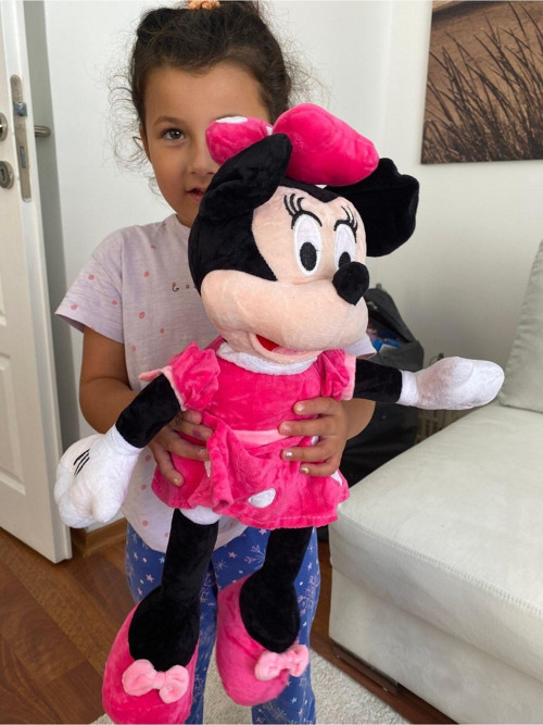 Minnie Mause Peluş Buyuk Boy Mickey Minnie Yeni Model Baloncuk Hediyeli