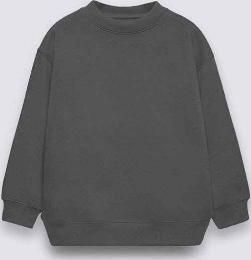 Füme Çocuk Basic Bisiklet Yaka Içi Polar Oversize Sweatshirt
