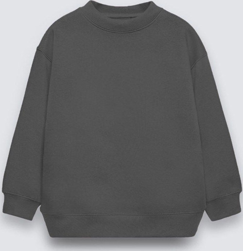 Füme Çocuk Basic Bisiklet Yaka Içi Polar Oversize Sweatshirt