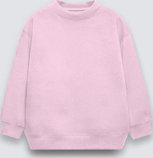 Pembe Çocuk Basic Bisiklet Yaka Içi Polar Oversize Sweatshirt