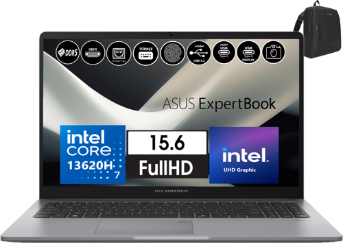 Expertbook P1 P1503 Intel Core I7-13620H 32GB Ddr5 1tb SSD WINDOWS11HOME 15.6 Fhd Intel UHD Taşınabilir Bilgisayar EXP1503CVAI58512S0H18+ZETTAÇANTA