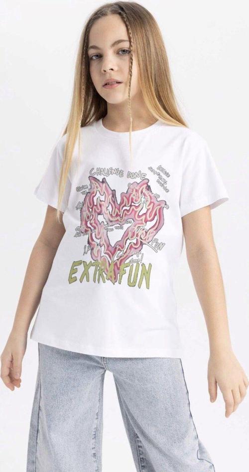 Extra Fun Yazılı Alevli Kalp Tasarım Baskılı Beyaz Çocuk T-Shirt