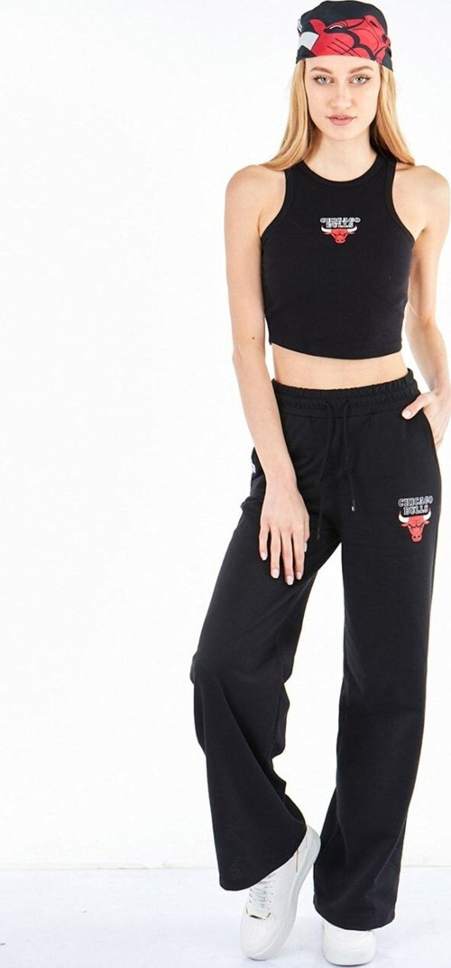 Kadın Siyah Chicago Bulls Geniş Paça Jogger Eşofman Altı