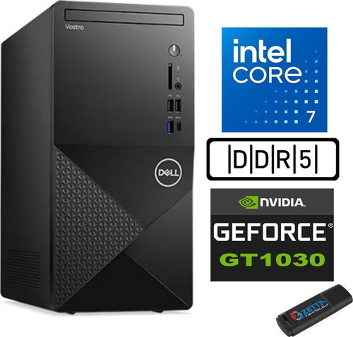 Vostro 3030 mt Intel Core I7 12700 64GB Ddr5 512GB SSD Windows 11 Pro Nvidia GT1030-4GB Masaüstü Bilgisayar N3030I7GT1030P27 + Zetta USB Bellek