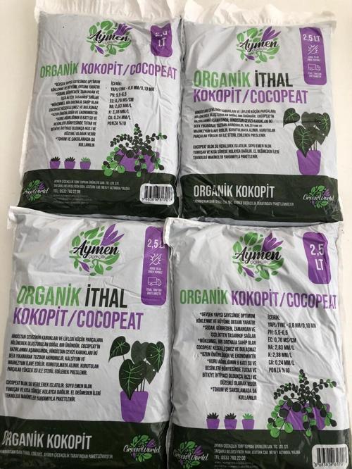 4 Adet 2,5 Litre Çiçek Ve Bitki Yetiştirme Toprağı Cocopeat Ponza Katkılı Iç Ve Dış Mekan