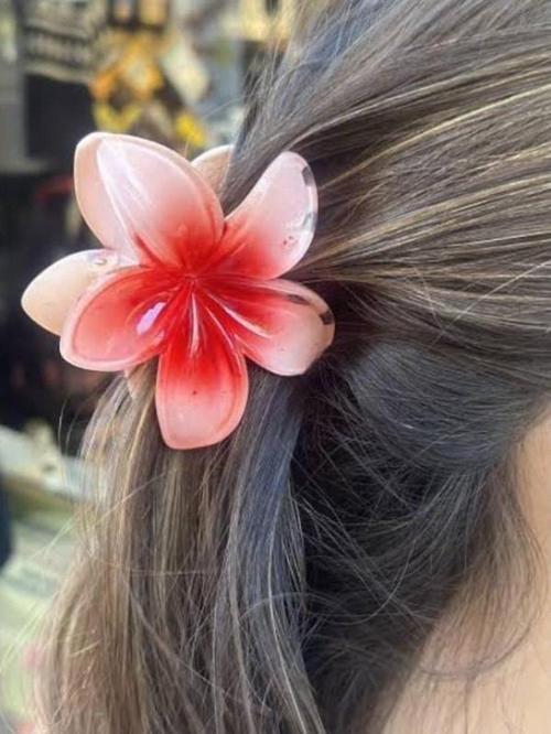 TOKA Lotus Çiçeği Mandal Toka TURUNCU KIRMIZI 