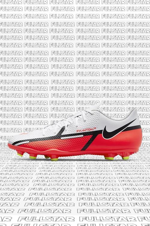 Phantom G. T. 2 Club F. G. / M. G. Unisex Soccer Shoes Beyaz Kırmızı Krampon