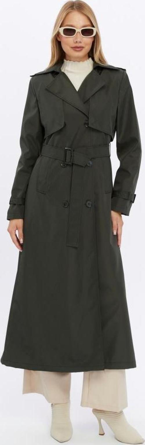 Çift Kapaklı Uzun Boy Kadın Trençkot