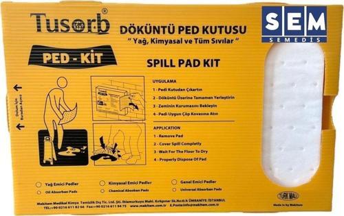- Semedis Döküntü Ped Kutusu Ped-Kit (Yağ Emici) 20'Li Kutu 40X25 Cm