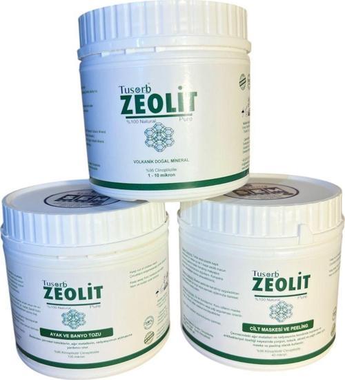 3'Lü Set Zeolit Banyo Ve Ayak Tozu Cilt Maskesi, Içilebilir Zeolit Minareli