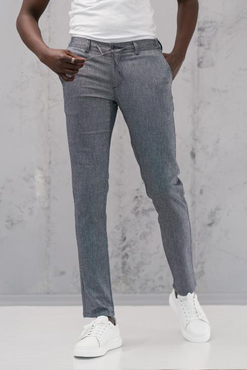 Beli Lastikli ve İplikli Slimfit Pamuklu Jogger Pantolon