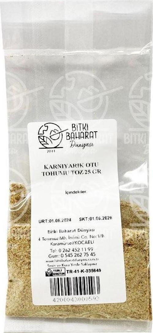 Karnıyarık Otu Tohumu Toz 25 Gr