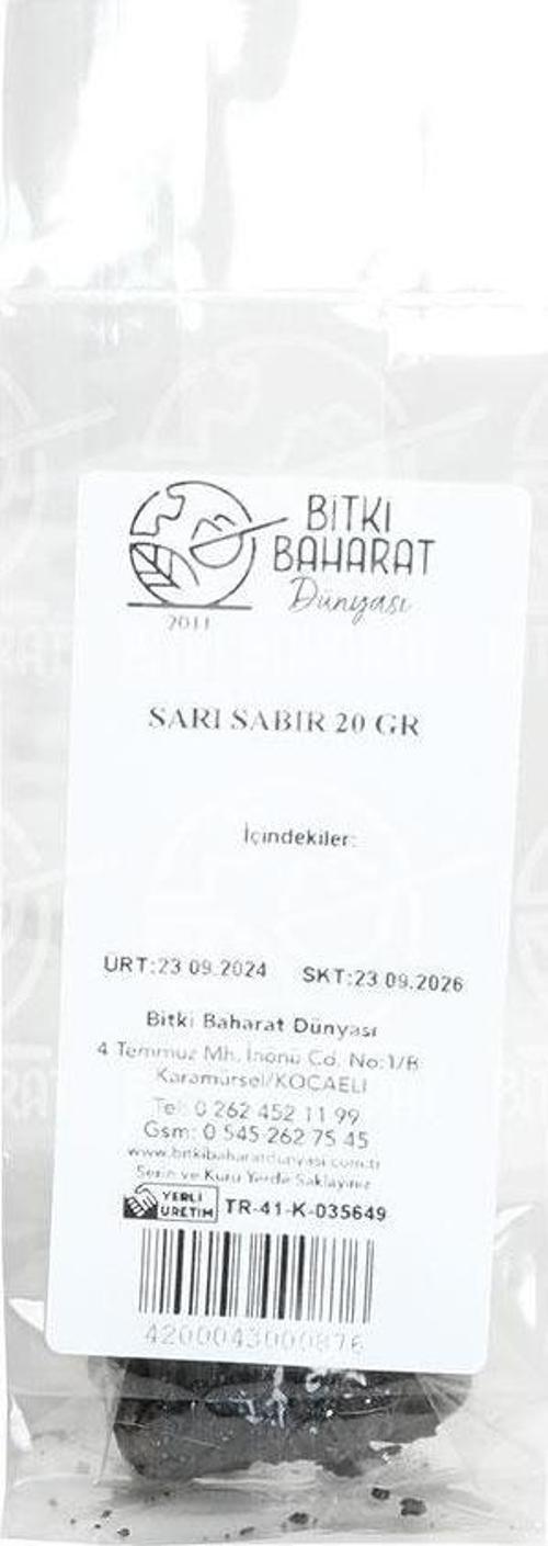 Sarı Sabır 20 Gr