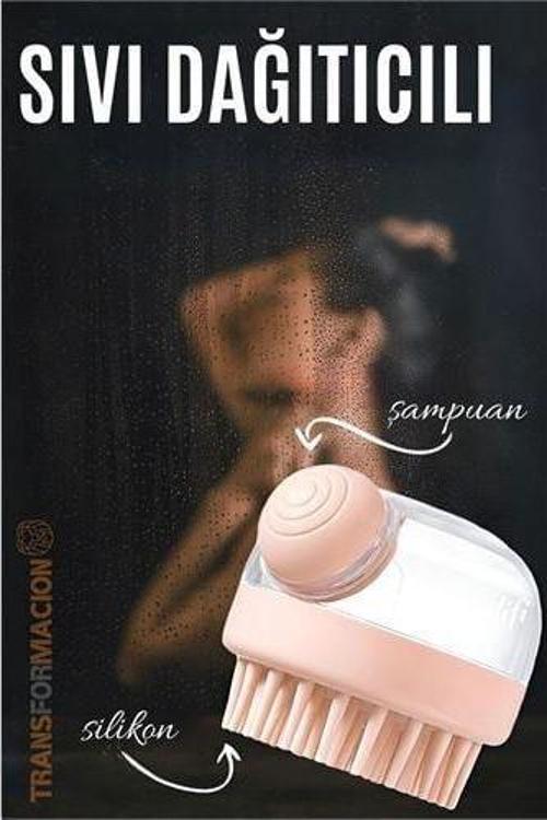 Şampuan Hazneli Silikon Peeling ve Masaj Fırçası
