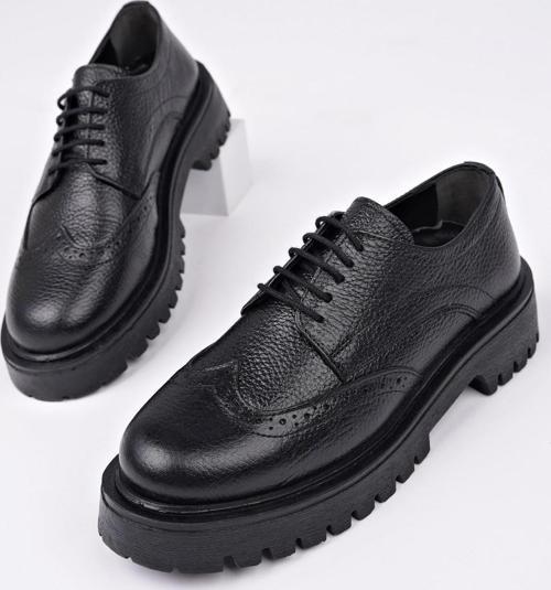 AMOUR  Bağcıklı Hakiki Deri Kalın Taban Günlük Casual Makosen Kadın Loafer Ayakkabı