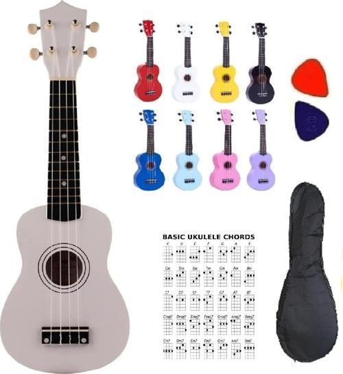 Soprano Beyaz Ukulele Kılıf Ve Pena