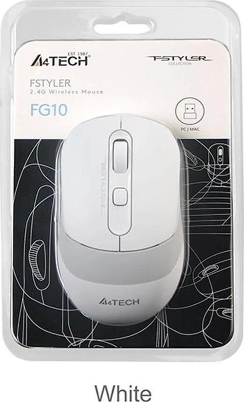 A4 Tech Fg10 Beyaz Nano Kablosuz Optik 2000 Dpı Mouse
