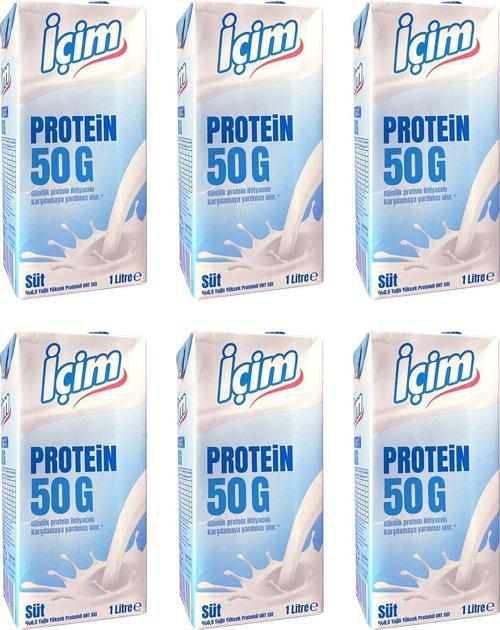 Süt Yüksek Protein 50G 1 lt x 6 Adet