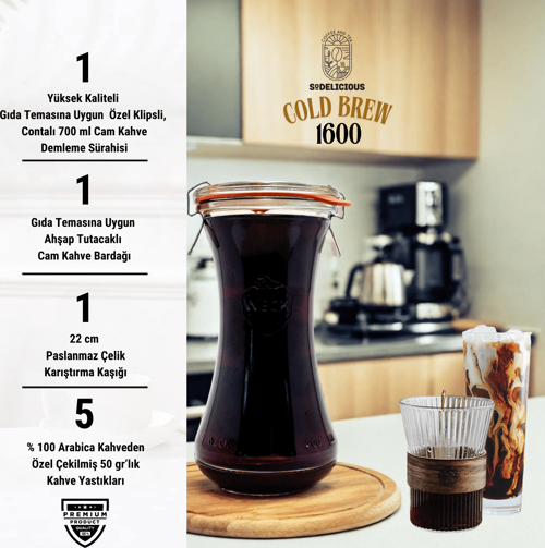 1600 Cold Brew Starter Kit – Evde Soğuk Kahve Demleme Seti