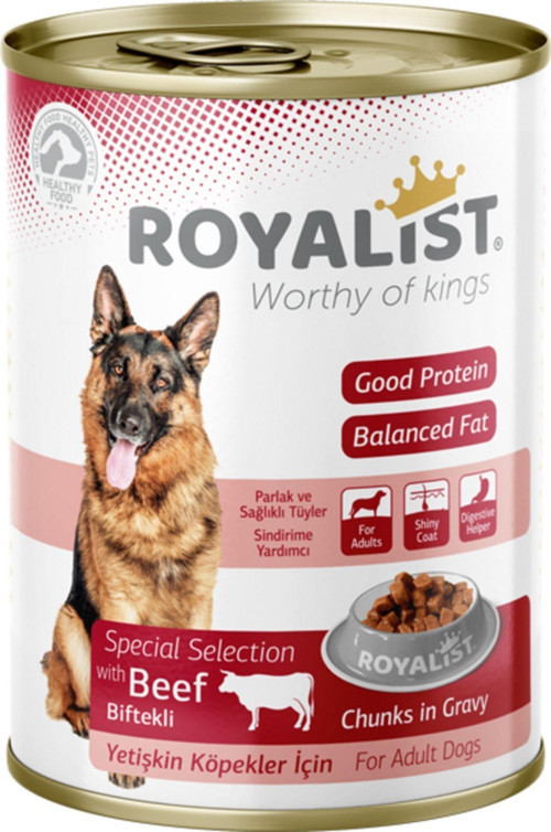 Yetişkin Köpekler İçin Biftek Parça Etli Konserve 12x400 G