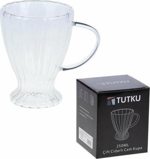 Çift Cidarlı Cam Kupa 350 ml
