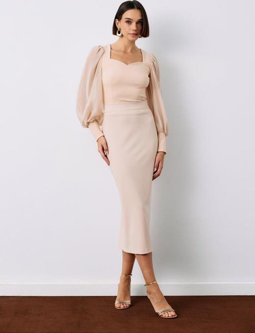 Midi Boy Kalem Etek - Bej