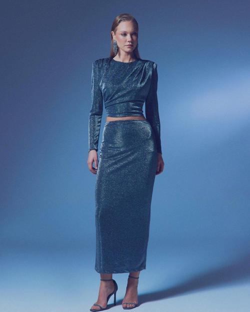 Simli Midi Etek - Antrasit