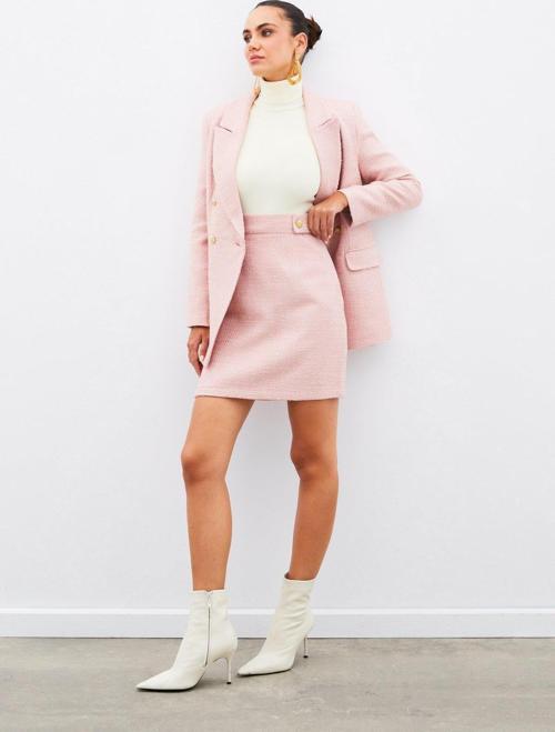 Mini Boy Tüvit Etek - Pembe