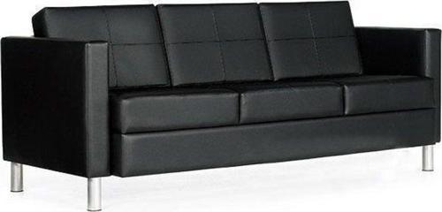 3 Kişilik Otel Misafir Koltuğu Siyah