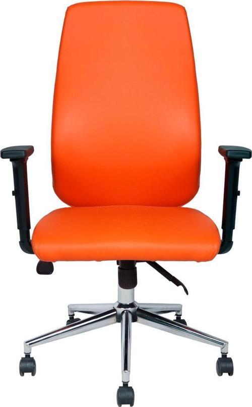 Kahel Deri Çalışma Koltuğu Ofis Koltuğu