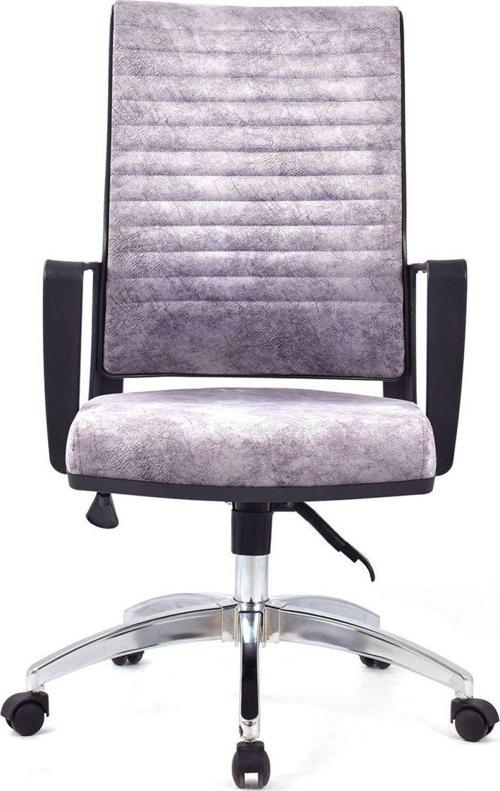 Magenta Gri Deri Çalışma Koltuğu Ofis Koltuğu Büro Koltuğu Ofis Sandalyesi